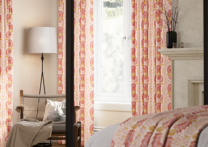 Petal & Block Lotus Blossom, Sunset - Made to Measure Curtains - Image 5
